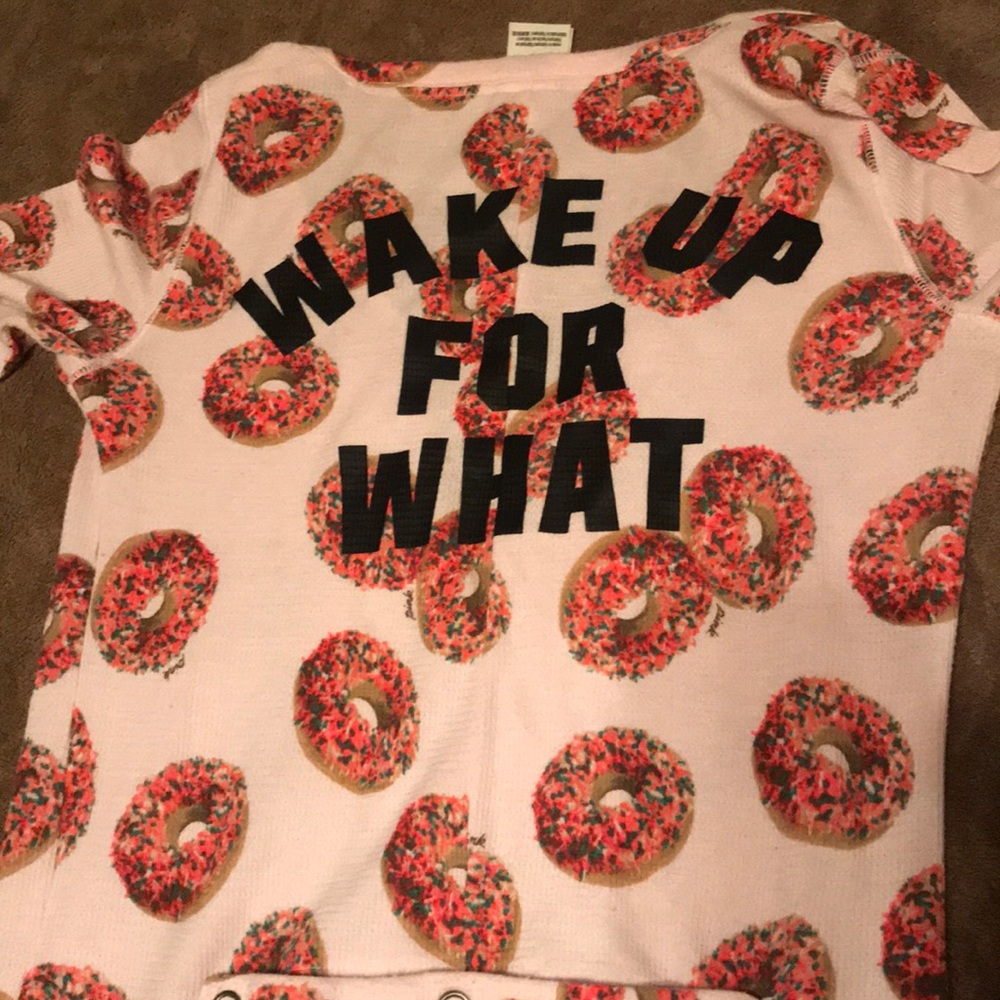 Thermal doughnut onesie with butt flap